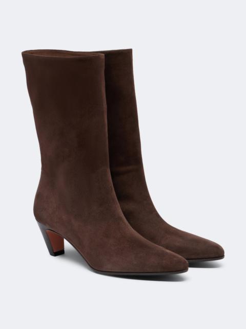 AQUAZZURA Slouchy 50 suede ankle boots