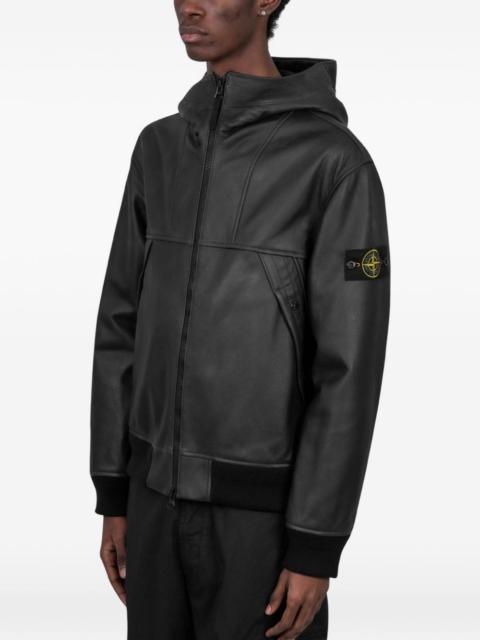 Stone Island logo-detail bomber jacket