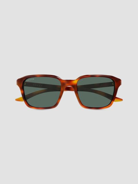 GUCCI Men's Flag 52MM Square Sunglasses - Havana