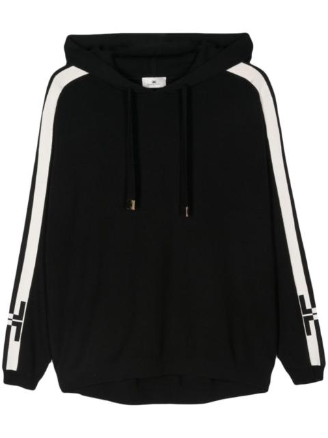 ELISABETTA FRANCHI side-stripe hooded jumper