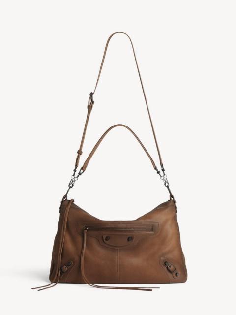 BALENCIAGA Men's Le City Moto Bag Medium in Caramel