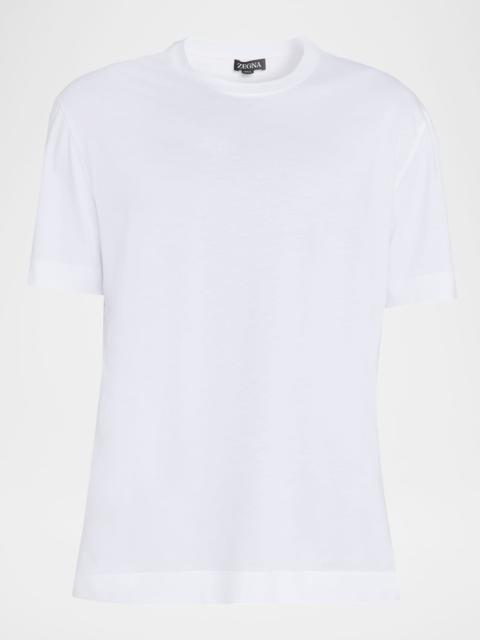 ZEGNA Men's Cotton Jersey Crewneck T-Shirt
