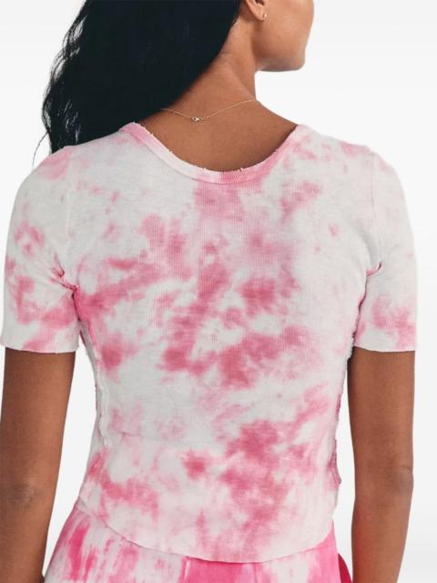 LoveShackFancy tie-dye button-detail T-shirt
