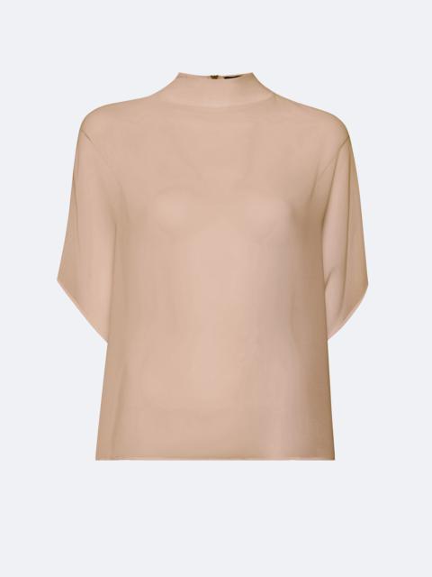 LAPOINTE Lightweight Georgette Cape Tee