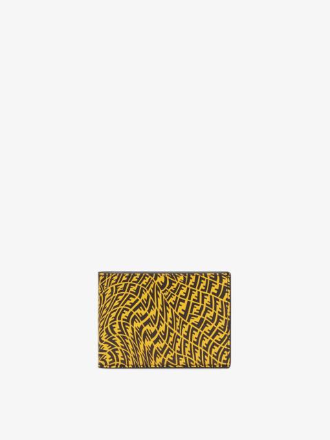 Yellow leather bi-fold wallet