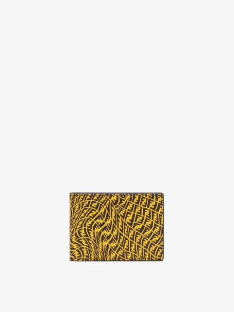 FENDI Yellow leather bi-fold wallet