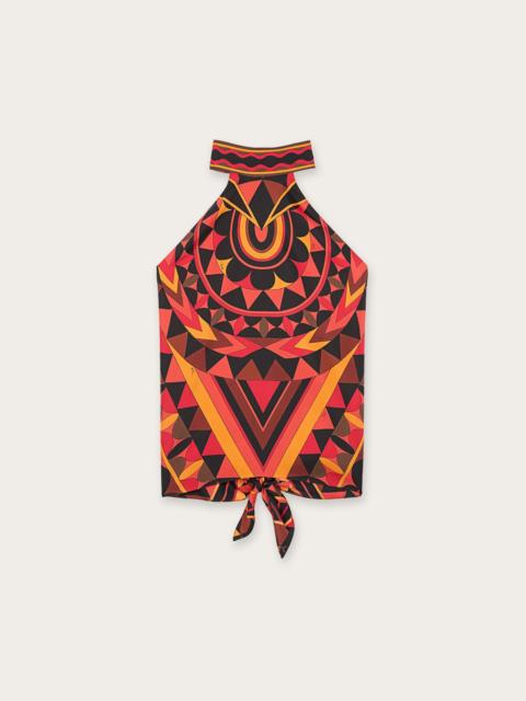 PUCCI MANUBA PRINT SILK TOP
