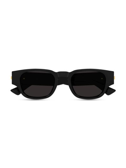 Bottega Veneta Men's Stretch Ribbon 51MM Round Sunglasses - Black