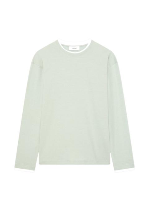 LARDINI cut-edge long-sleeve T-shirt