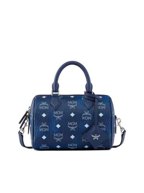 MCM small Ella Boston Visetos monogram tote bag