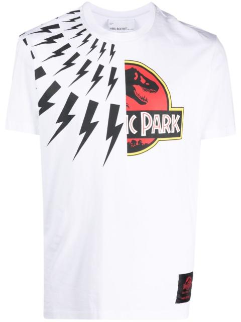 Neil Barrett Jurassic Park & Fair Isle Thunderbolt T-shirt