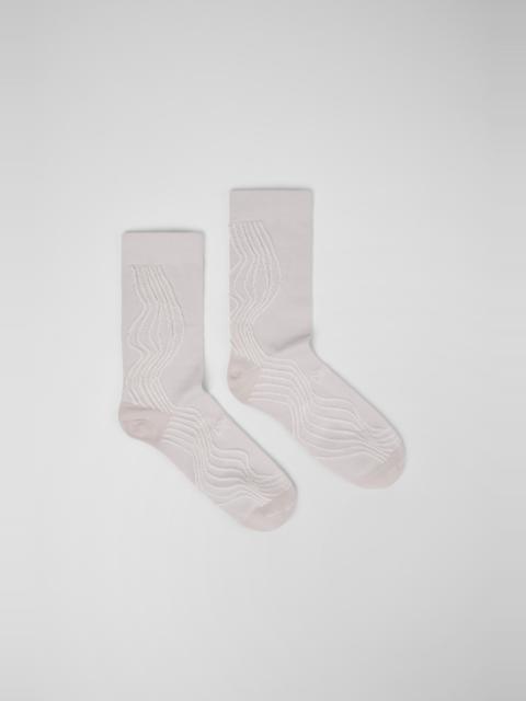 CAMPER Socks White-gray organic cotton socks.