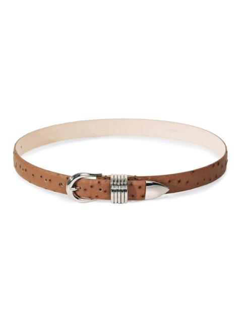 DÉHANCHE Women's Resort Hollyhock Ostrich-Embossed Belt - Camel
