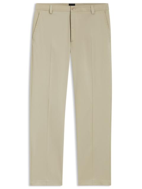 BOSS STRAIGHT-FIT TROUSERS IN STRETCH TWILL