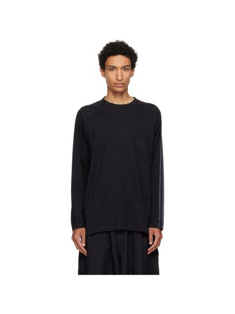 Y-3 Black Oversized Gradient Stripes Long Sleeve T-shirt