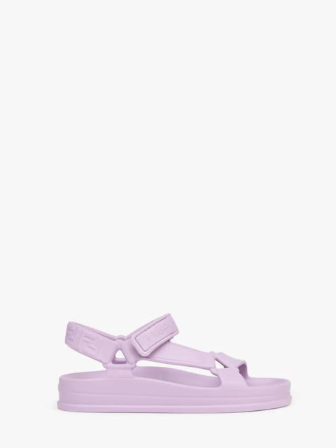 FENDI Lilac rubber sandals