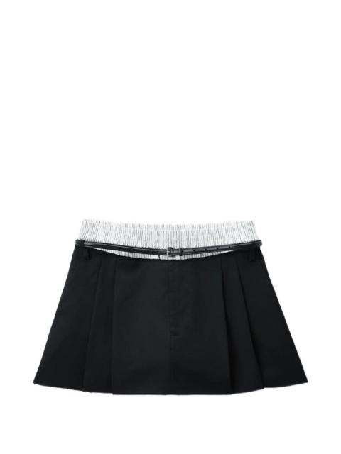 Alexander Wang mid-rise layered boxer tailored skort