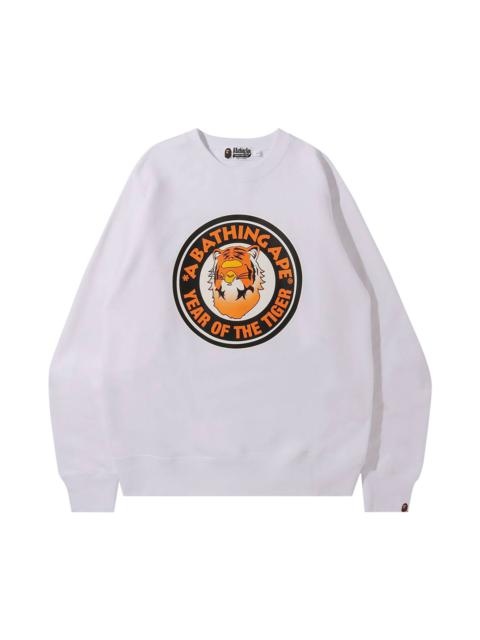 A BATHING APE® BAPE Year Of The Tiger Crewneck 'White'