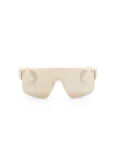 Roberto Cavalli monogram-plaque wraparound-frame sunglasses