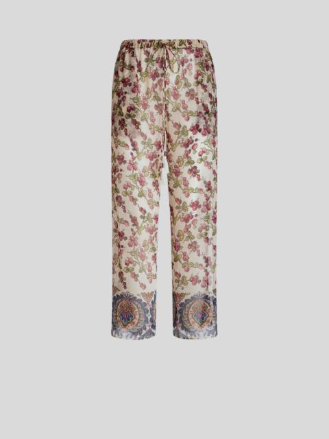 CREPON TROUSERS WITH PRINT