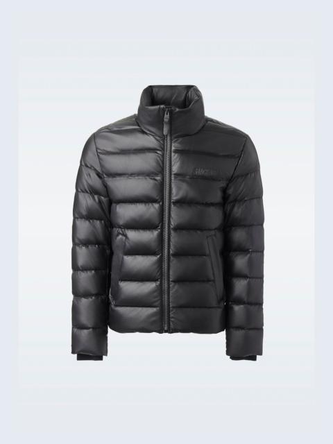 MACKAGE RYAN Leather down jacket with stand collar