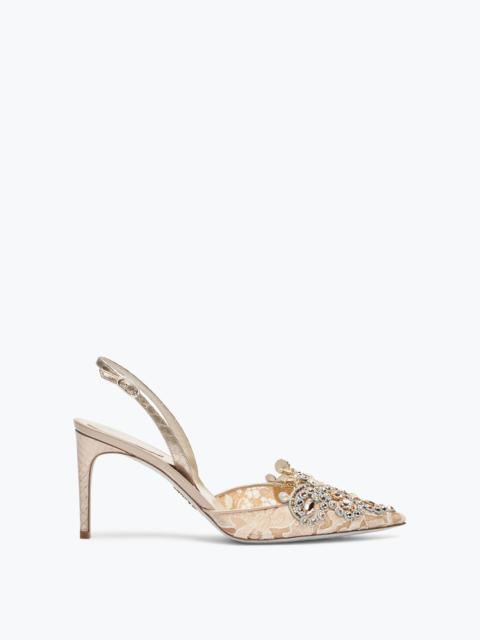RENE CAOVILLA VENEZIANA CHAMPAGNE SLINGBACK 80