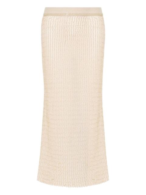 Maison Margiela ribbed-knit midi skirt
