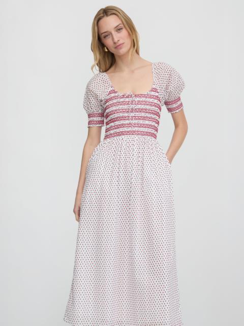 Hill House Home The Madeline Nap Dress - White Poppy Half Drop
