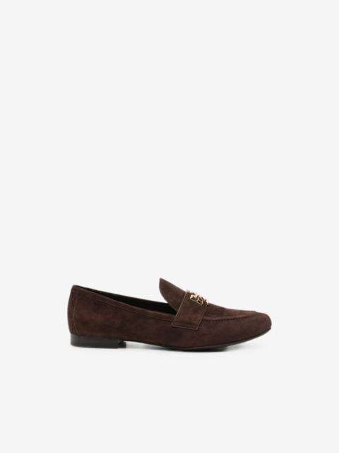 TORY BURCH logo-plaque suede loafers
