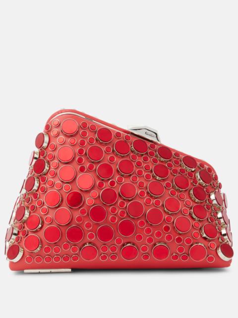 THE ATTICO Midnight Mini embellished leather clutch