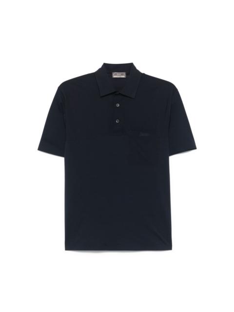 logo-debossed polo shirt