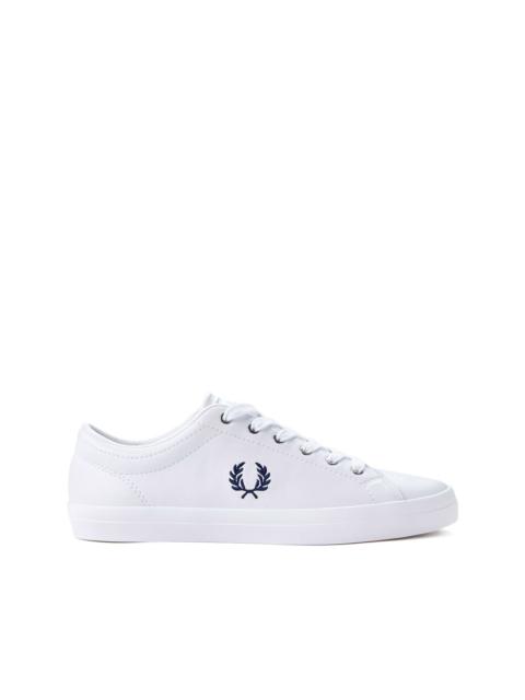 Fred Perry logo-embroidery leather sneakers