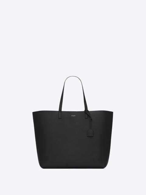 SAINT LAURENT bold east/west shopping bag in double-face smooth leather