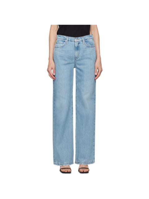 FRAME Blue 'Le Jane Wide Leg' Jeans