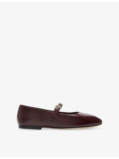 WHISTLES Mary-Jane Leather Ballet Flats