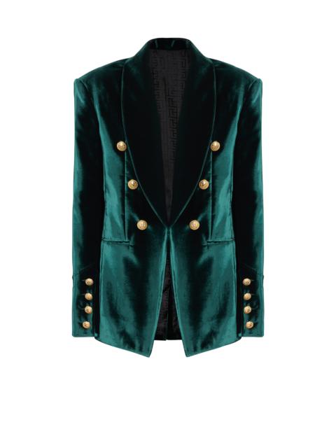 Balmain Velvet blazer with monogram lining