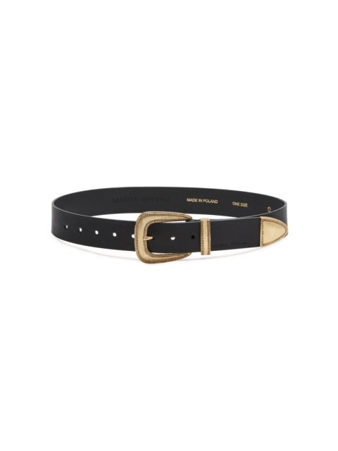 MAGDA BUTRYM Rounded Buckle Leather Belt black