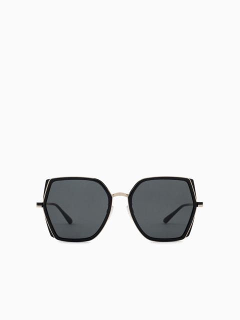 Women’s square oversized sunglasses Asian fit