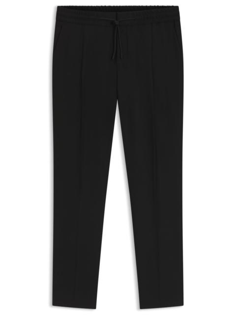 HUGO SLIM-FIT PANTS IN WOOL-BLEND TWILL WITH STRETCH