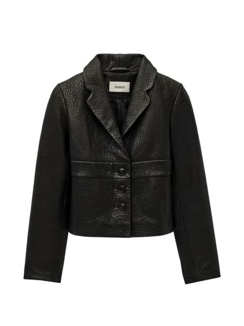 ba&sh leather cropped jacket