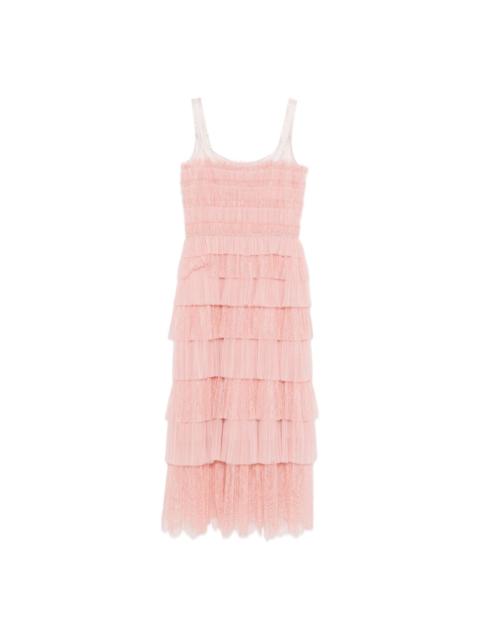 COSTARELLOS tiered lace dress