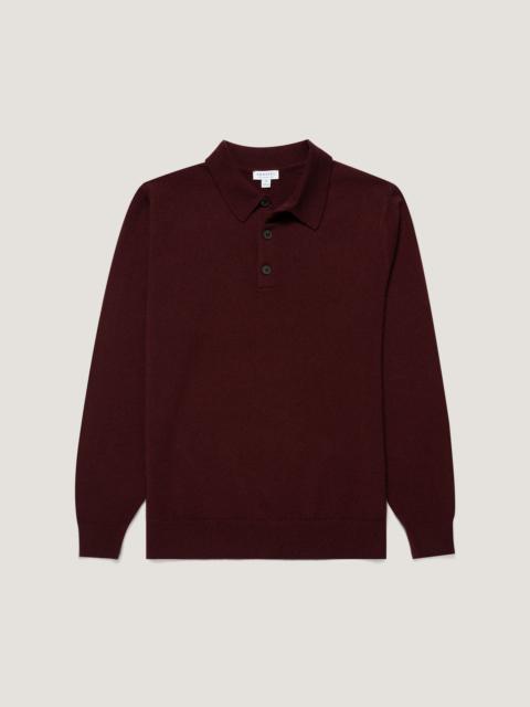 Sunspel Cashmere Knitted Polo Shirt