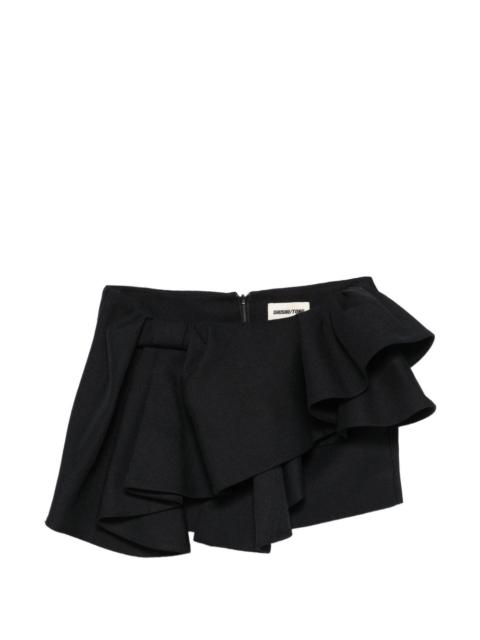SHUSHU/TONG asymmetrical bow ruffled mini skirt