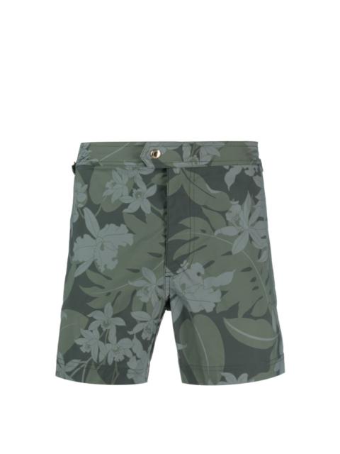 TOM FORD floral-print swim shorts