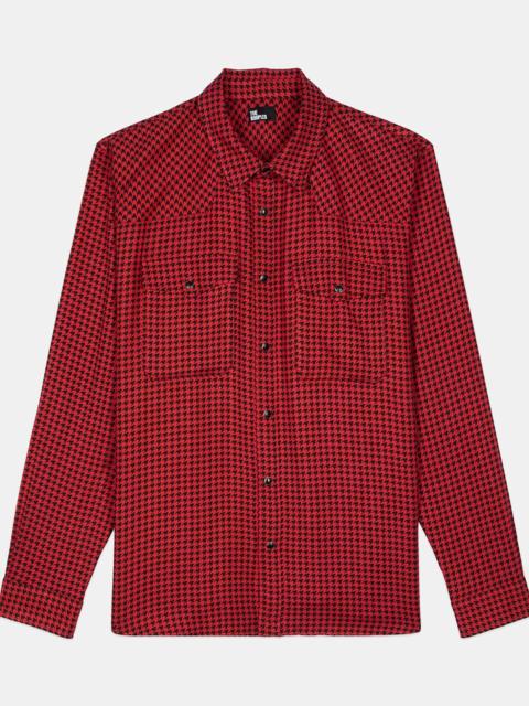 The Kooples BLACK AND RED HOUNDSTOOTH SHIRT