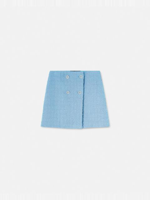 VERSACE Heritage Tweed Wrap Mini Skirt