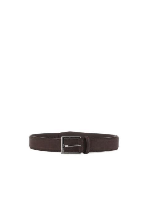 BOSS suede pin-buckle belt