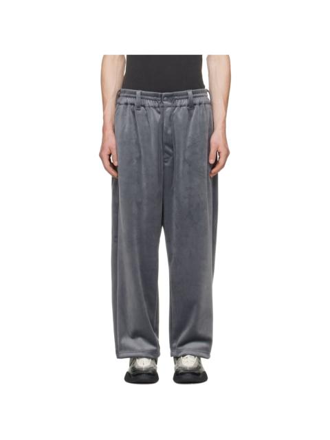 Y-3 Gray Velvet Corduroy Track Pants