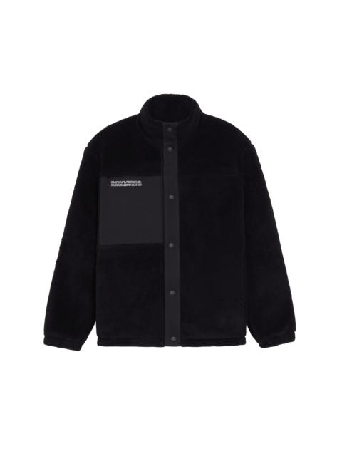 PANGAIA Womens Recycled Wool Fleece Jacket - Black