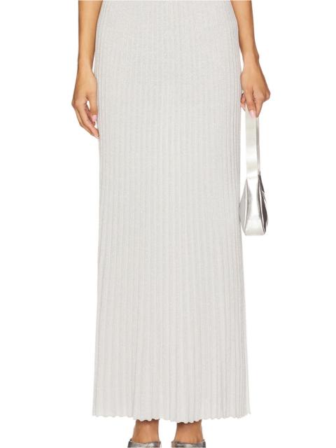 525 america Spencer Lurex Pleated Maxi Skirt